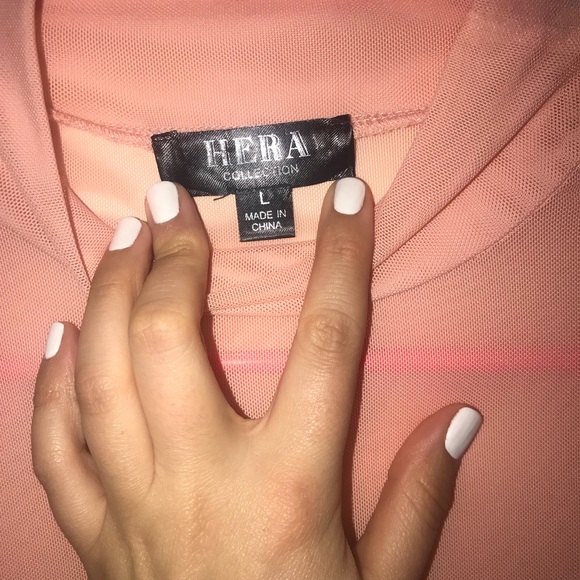 Sheer mock turtleneck bodysuit - Picture 1 of 2